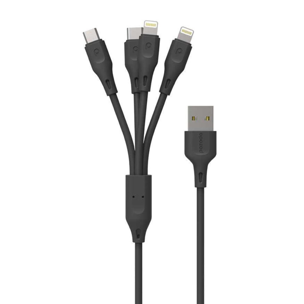 کابل چهارتایی پرودو Porodo 4 in 1 Lightning+usb-c + micro usb - Image 2
