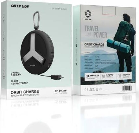 پاوربانک کمپینگ گرین لاین Green Lion Orbit Charge 10,000mah PowerBank