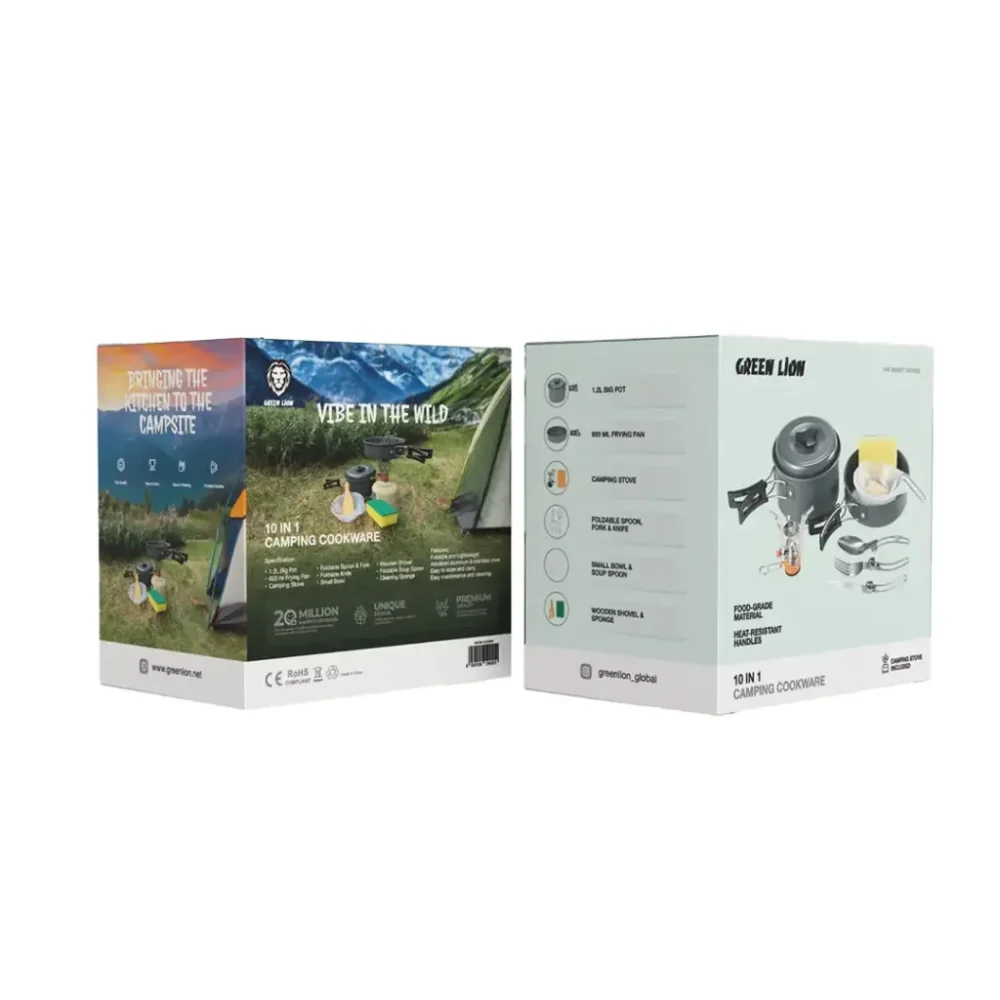 ست ظروف کمپینگ و آشپزی گرین لاین Green Lion 10 IN 1 Camping Cookware - تصویر 2