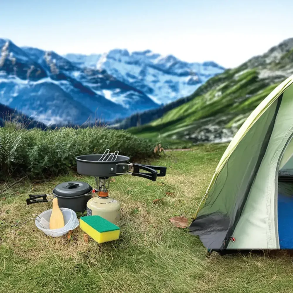 ست ظروف کمپینگ و آشپزی گرین لاین Green Lion 10 IN 1 Camping Cookware - تصویر 4