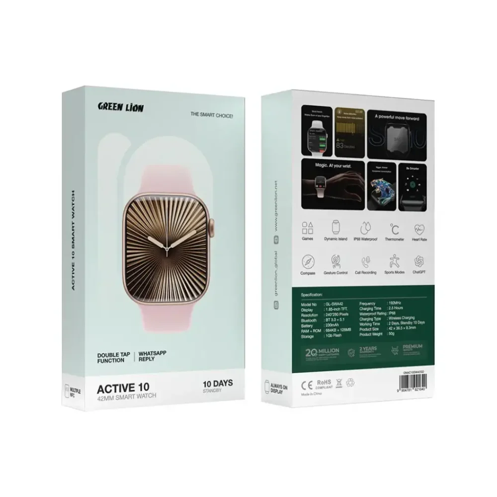 ساعت هوشمند طرح اپل واچ اکتیو ۱۰ گرین لاین Green Lion Active 10 smart watch - تصویر 2