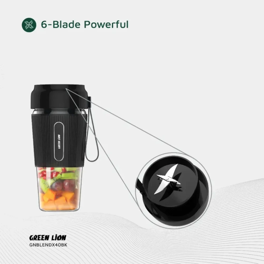 شیکر (میکسر) شارژی گرین لاین Green Lion G-Blend X Portable Juicer 300ml - تصویر 5