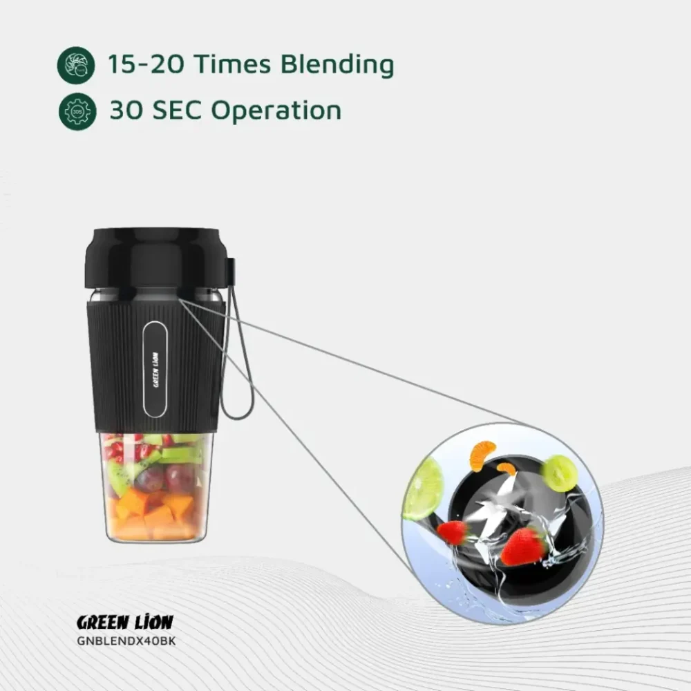 شیکر (میکسر) شارژی گرین لاین Green Lion G-Blend X Portable Juicer 300ml - تصویر 8