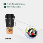 شیکر (میکسر) شارژی گرین لاین Green Lion G-Blend X Portable Juicer 300ml - تصویر 8