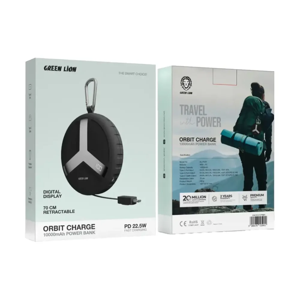 پاوربانک کمپینگ گرین لاین Green Lion Orbit Charge 10,000mah PowerBank - تصویر 2
