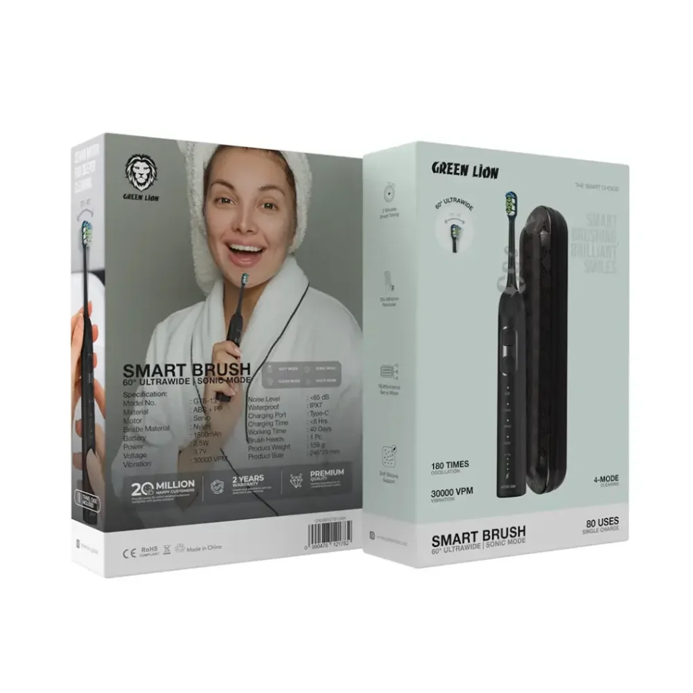 مسواک برقی با چرخش ۶۰ درجه گرین لاین Green Lion Smart Brush 60° Ultrawide - تصویر 5