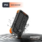 پاوربانک ۲۰ هزار ۴ پنل خورشیدی پرودو Porodo 20000mAh Solar Power Bank with 3 Detachable Panels & Torch Light - تصویر 2