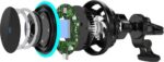 هولدر + شارژر وایرلس + شارژر فندکی پاورلوژی Powerology 15W Square Magnetic Wireless Fast Charging Pad with Airvent Suction Mount and Car Charger - تصویر 4