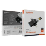 تبدیل او تی جی مموری و یو اس بی به تایپ سی و لایتنینگ Porodo 4-in-1 Memory Card Reader - تصویر 2