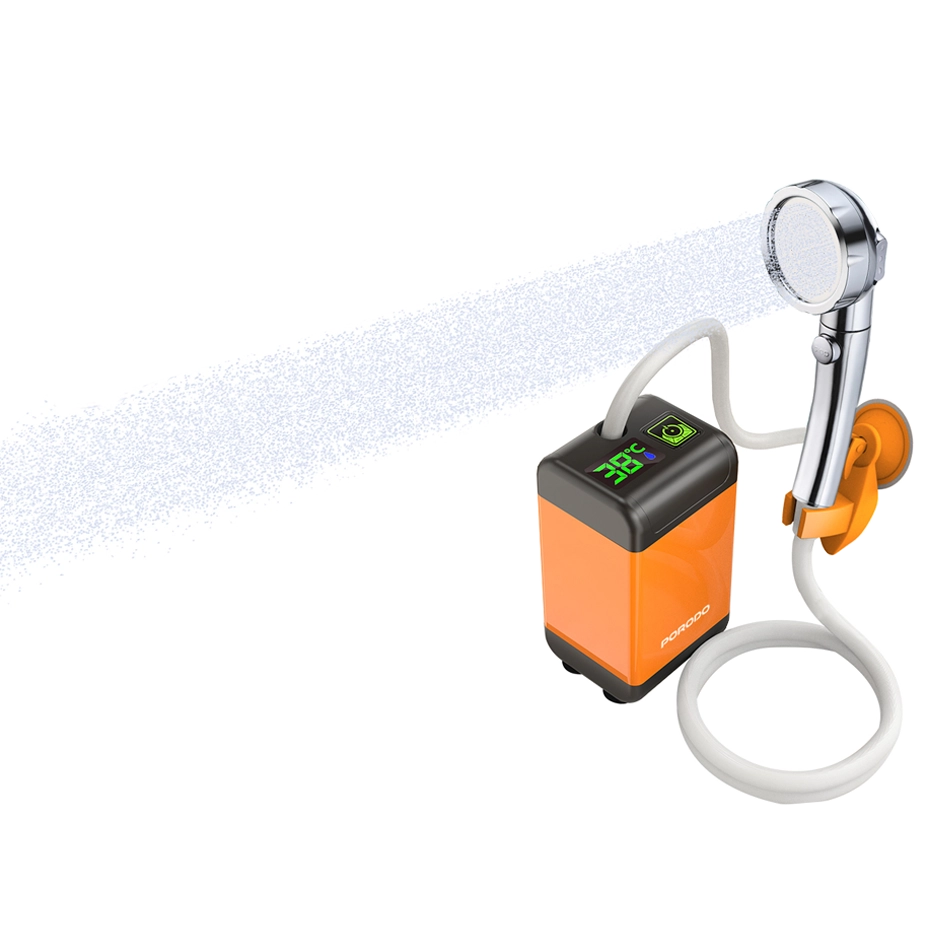 Porodo Lifestyle Portable Electric Shower Pump - Orange دوش مسافرتی کمپینگ پرودو Porodo Lifestyle Portable Shower with Thermometer - تصویر 1