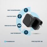 آداپتور ۴ پورت ۱۰۰ واتی پاورلوژی Powerology 3 Port PD + 1 QC3.0 GaN Wall Charger 100W - تصویر 6