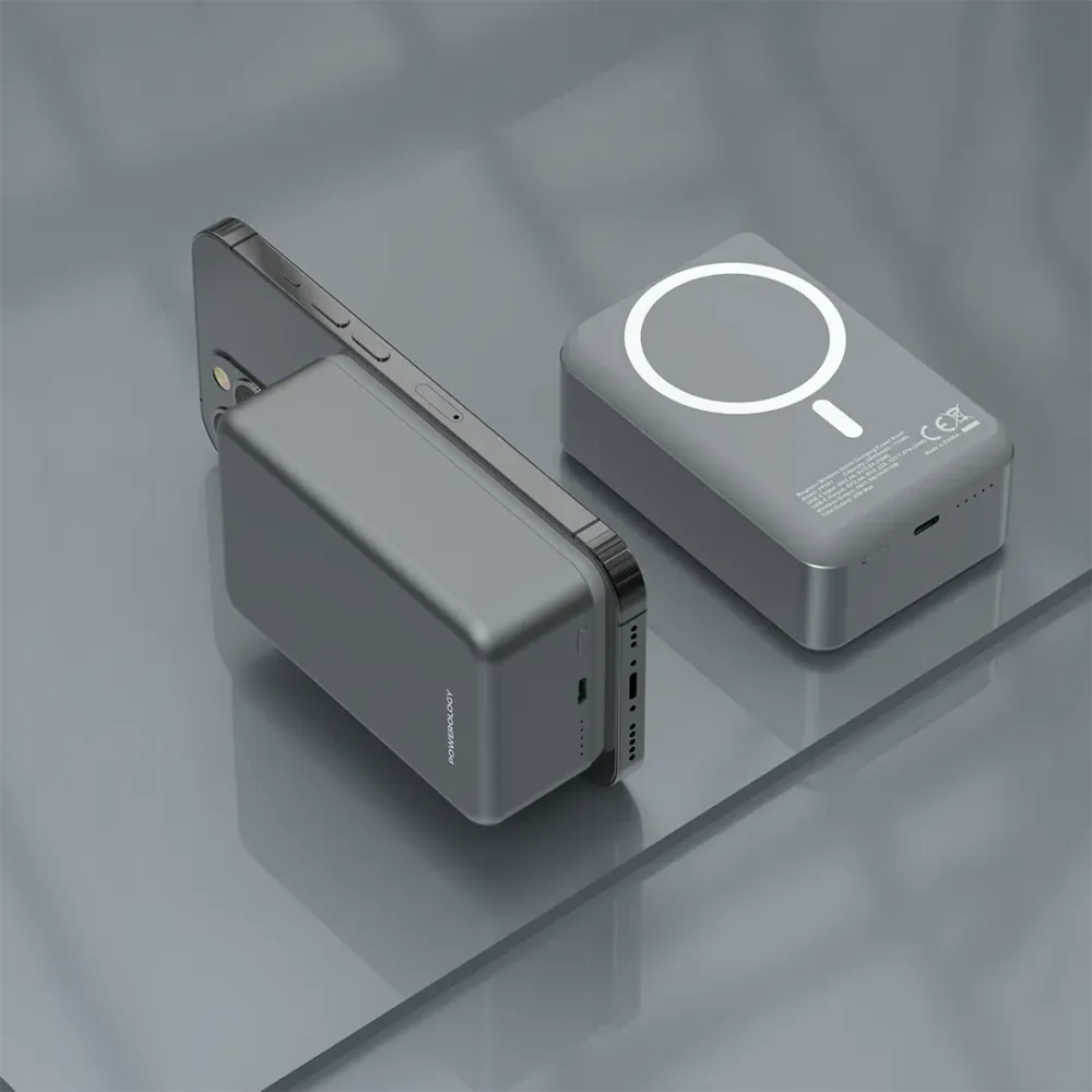 پاوربانک ۲۰ واتی ۳۰۰۰۰ میلی آمپر مگ سیف پاورلوژی Powerology PD20W Magsafe Wireless PowerBank 30000mAh - تصویر 11