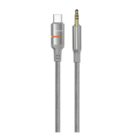 Porodo USB2.0 Type- C to 3.5mm Braided Audio Cable 1.2M - Grey