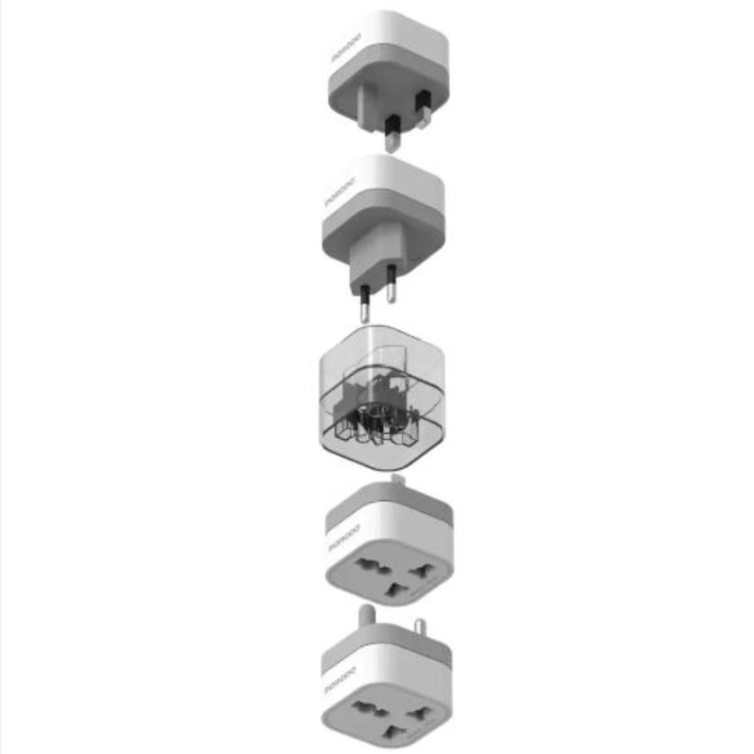 6849108448734 Porodo 4-in-1 Adaptor UK Plug