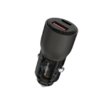 {PD-FWCH048-GY} Porodo 96W Transparent USB-A+C Port Car Charger - Grey