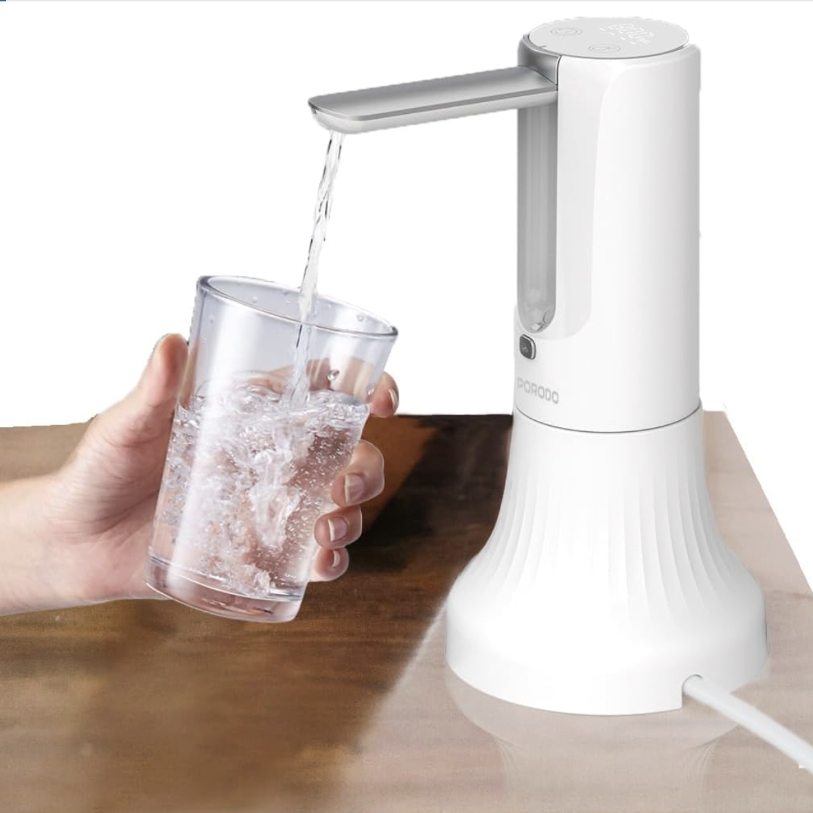 {PD-LFDTWD-WH} Porodo Lifestyle Desktop Water Dispenser with LED Display - White {PD-LFDTWD-WH} Porodo Lifestyle Desktop Water Dispenser with LED Display - White