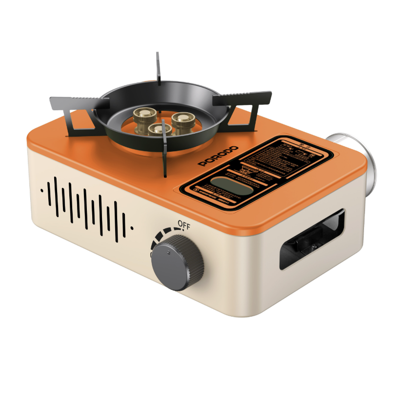 {PD-LFST077-OGBG} Porodo Lifetsyle 3200W Portable Burner Gas Stove - Orange/Beige 6849108448109
