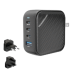 آداپتور ۴ پورت ۱۰۰ واتی پاورلوژی Powerology 3 Port PD + 1 QC3.0 GaN Wall Charger 100W