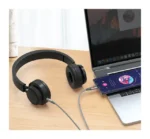 کابل انتقال صدا تایپ سی سوزنی پرودو Porodo USB2.0 Type-C to 3.5mm Braided Audio Cable - تصویر 2