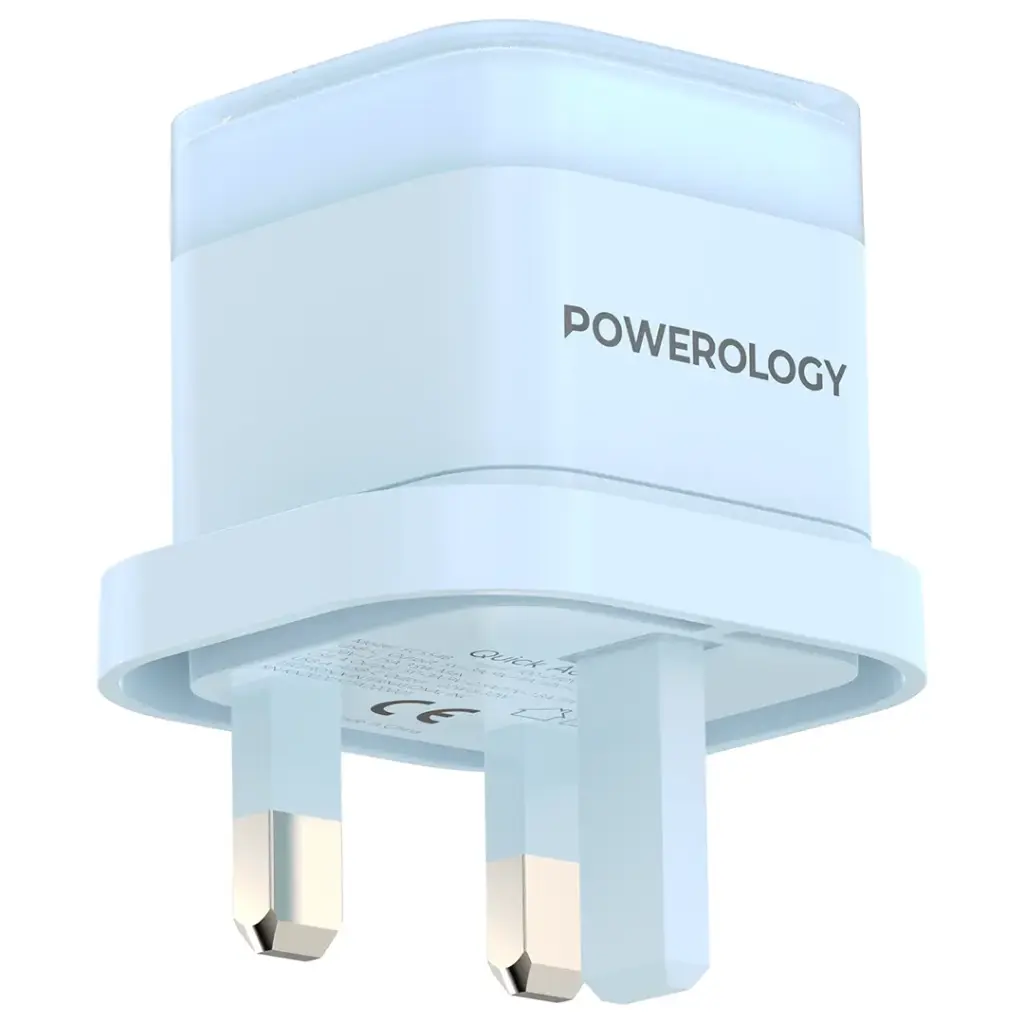 Powerology Lunex Series Fast Charging Adapter BL1 آداپتور ۲پورت ۳۵ وات پاورلوژی Powerology 2port 35w GaN Charger - تصویر 1
