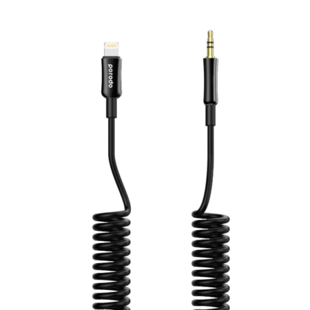 Porodo Lightning to AUX Coil Cable 1.2M