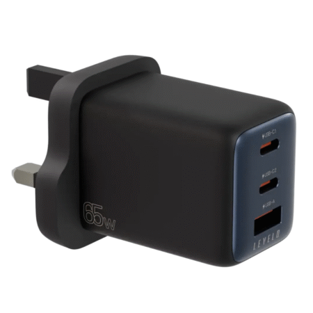 آداپتور ۳ پورت ۶۵ وات لولو Levelo Vero GaN Double Port Adapter 65W