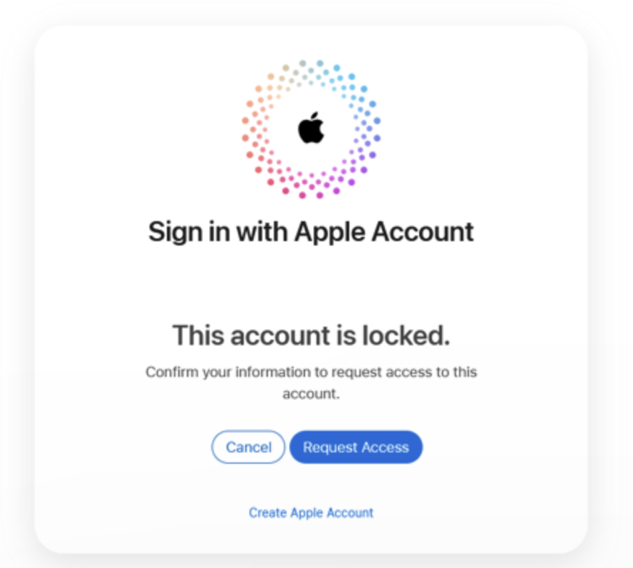 Request Access Apple ID