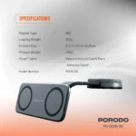 هولدر نگهدارنده ۲ تایی موبایل پرودو Porodo Vacuum & Adhesive Magnetic Car Mount - تصویر 2