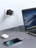 آداپتور ۳ پورت ۶۵ وات لولو Levelo Vero GaN Double Port Adapter 65W - تصویر 4