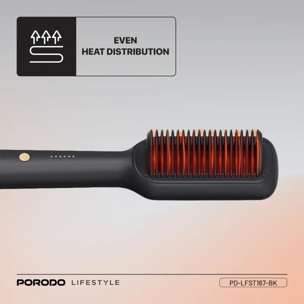 شانه حرارتی صاف کننده مو پرودو Porodo Lifestyle Electric Heated Hair Straightener Comb - تصویر 4