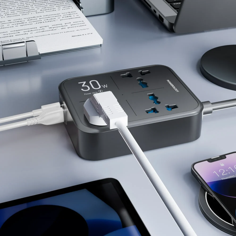 چندراهی برق هوشمند پاورلوژی Powerology Power Strip 3250W - تصویر 2