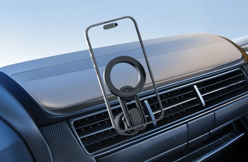 {PWS6M09BK} POWEROLOGY SNAPMOUNT MAGSAFE CAR HOLDER - BLACK - تصویر 2