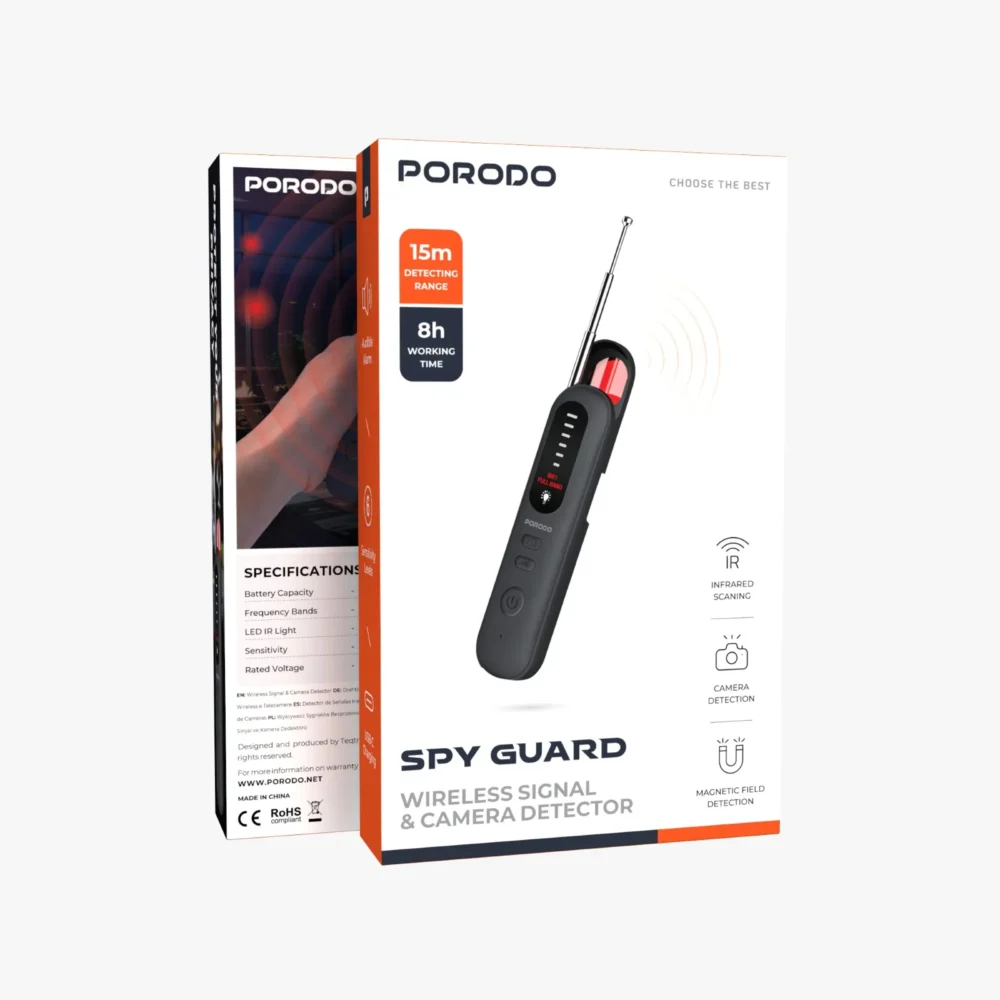 دستگاه ضدجاسوسی دوربین یاب و شنود یاب پرودو Porodo Spy Guard Wireless Signal & Camera Detector - تصویر 4