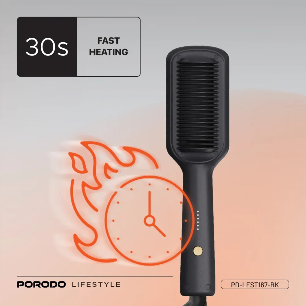 شانه حرارتی صاف کننده مو پرودو Porodo Lifestyle Electric Heated Hair Straightener Comb - تصویر 9