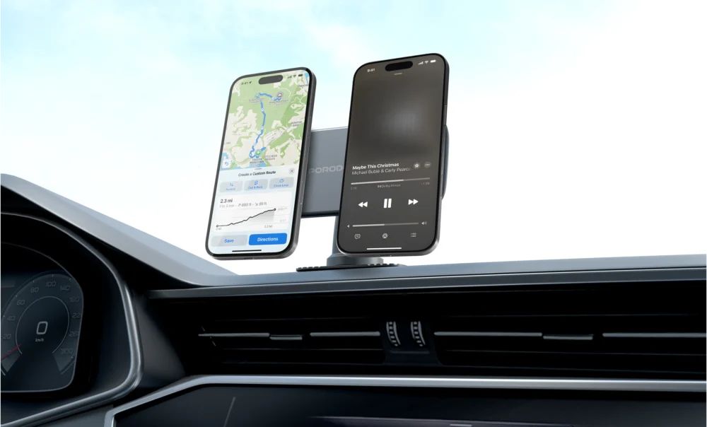 هولدر نگهدارنده ۲ تایی موبایل پرودو Porodo Vacuum & Adhesive Magnetic Car Mount - تصویر 7