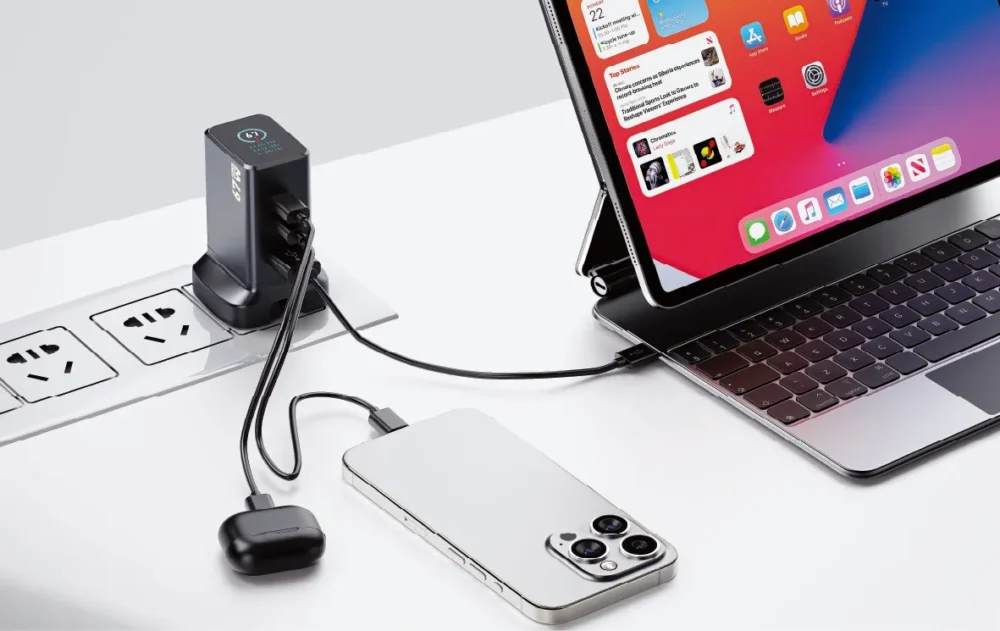 شارژر ۳ پورت ۶۷ وات پاورلوژی Powerology GaNex 67W Multi-Port Adapter - تصویر 2
