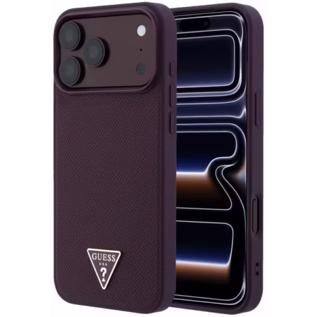 قاب چرمی مگ سیف اورجینال گس Guess Magsafe Grained Hard Case
