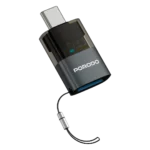 تبدیل یو اس بی به تایپ سی شارژ و انتقال دیتا پرودو Porodo MiniLink Transparent OTG Adapter USB-A to USB-C