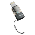 تبدیل تایپ سی به لایتنینگ شارژ و انتقال دیتا پرودو Porodo MiniLink Transparent OTG Adapter USB-C to Lightning
