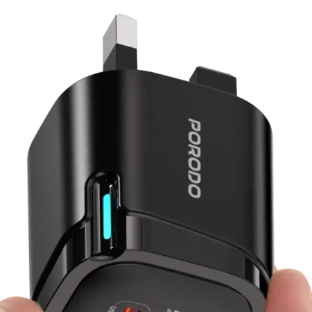 PORODO TEKTO PD 20W TYPE-C ADAPTOR - BLACK
