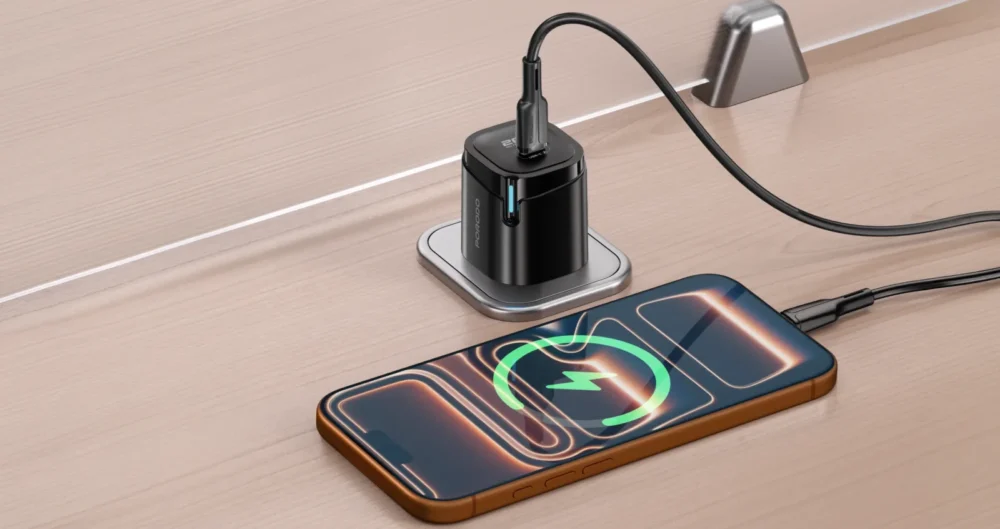 PORODO TEKTO PD 20W TYPE-C ADAPTOR - BLACK
