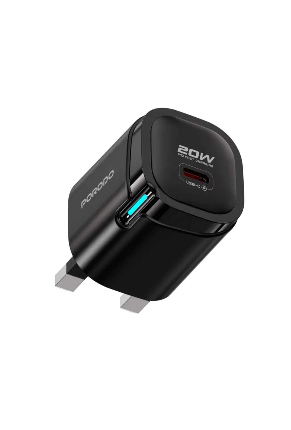 PORODO TEKTO PD 20W TYPE-C ADAPTOR - BLACK